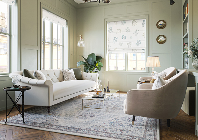 Botanical Velvet, Spring - Roman Blind - Image 6